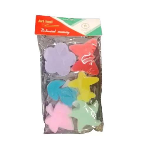 Σφουγγάρια ζωγραφικής για στάμπες σετ 6 τεμαχίων 7εκ Justnote 703205