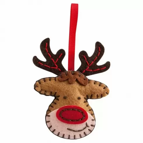 Σετ Ραψίματος σε Τσόχα (στολίδι) Τάρανδος Χριστουγέννων 10x7εκ