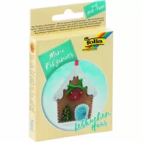 Σετ Ραψίματος σε Τσόχα (στολίδι) Μπισκοτόσπιτο Χριστουγεννιάτικο 10x9εκ #1