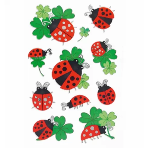 Αυτοκόλλητα πασχαλίτσα και τριφύλλι Bsb (1 φύλλο) 11-232