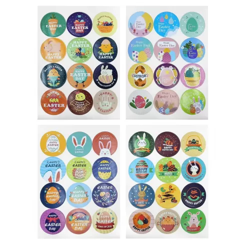 Στίκερ Πασχαλινά στρογγυλά σετ=12 φύλλα 18x13cm Bunny's 932138