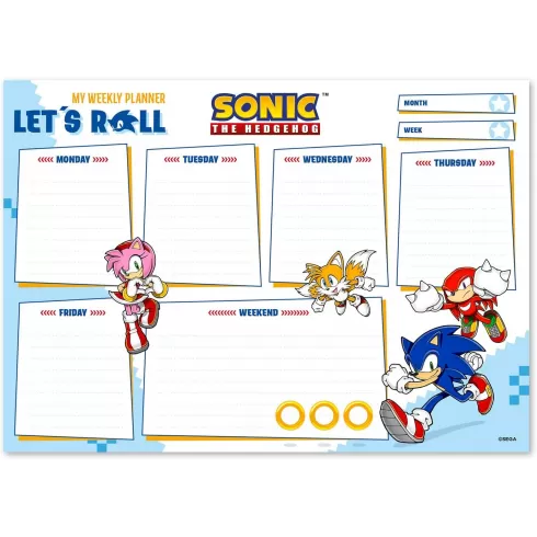 Erik Sonic εβδομαδιαίο πλάνο μπλοκ A4 21 x 29 cm bpsa40044