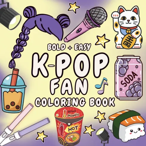K-Pop fan 24 χρωμοσελίδες για ζωγραφική 20x20cm