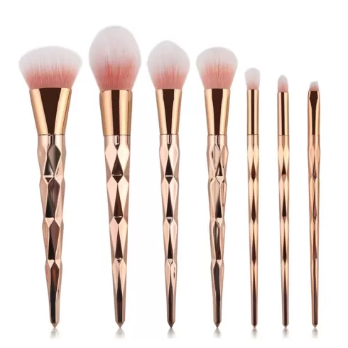 Σετ 7 πινέλα μακιγιάζ MAANGE ροζ χρυσό