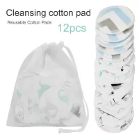 OEM 12Pcs Facial Makeup Remover Reusable Cotton Pads Three layer Wipe Pads Nail Art Cleaning Puff Washable with Laundry Bag #1