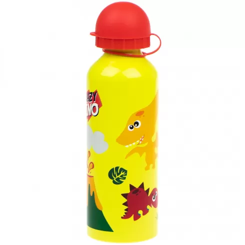 Παγούρι αλουμινίου 500ml Crazy Dino KL10694 - Κίτρινο (Μικρά σημάδια - γρατζουνιές)