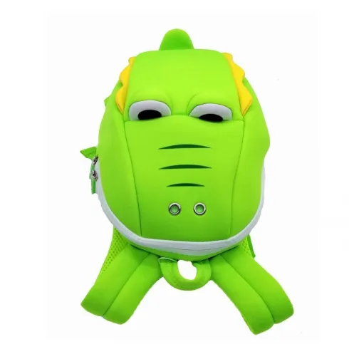 NOHOO Τσάντα νηπιαγωγείου 3D κροκόδειλος πράσινος NHB220 (Μικρά σημάδια εσωτερικά)