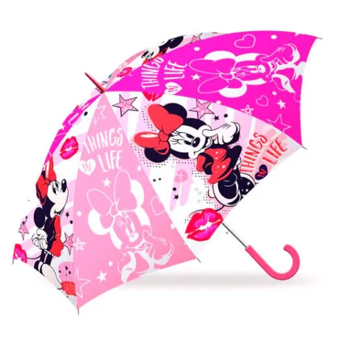 Ομπρέλα παιδική Disney Minnie ροζ automatic umbrella Φ83cm WD21489 (Αποχρωματισμός στο χερούλι)