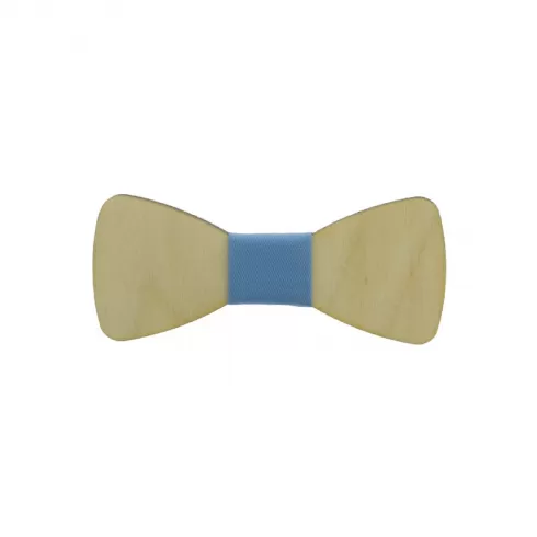 Ξύλινο Βρεφικό Παπιγιόν Με Γαλάζιο Κόμπο