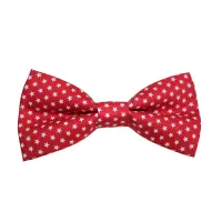 Χριστουγεννιάτικο Ανδρικό Παπιγιόν Κόκκινο Με Λευκά Αστεράκια