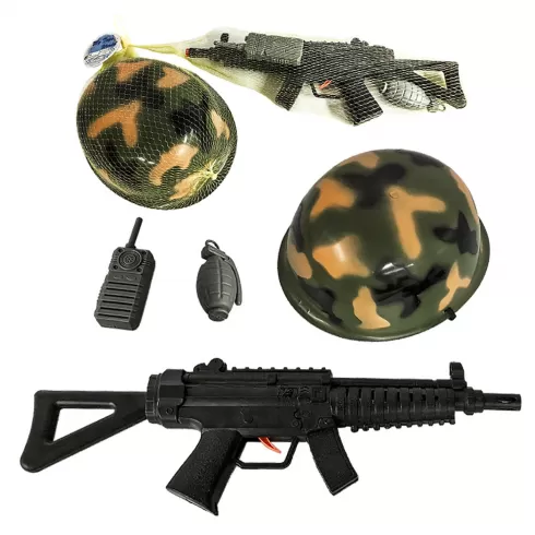 Σετ όπλο κράνος ασύρματος 4τεμ όπλο=39cm Carnavalista 23389