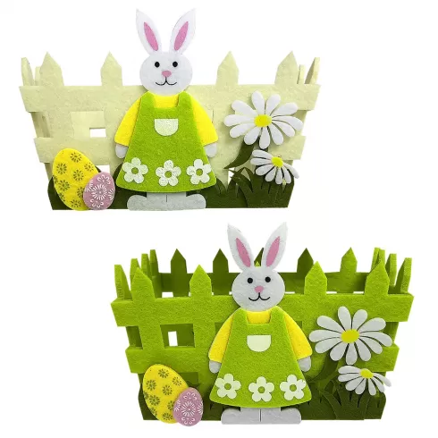 Καλάθι τσόχινο λαγός περίφραξη 18x12x9cm Bunny's 931275 τυχαία επιλογή χρώματος 